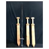 Fencing Foil and Wooden Swords Lot