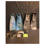 Swim Fins and Dive Weights Lot