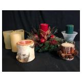 Candle Holder and Candles Assorted Lot