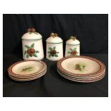 JQ Outdoors Pinecone Canister Set and Plates