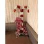 Lighted Candy Cane Stakes and Tinsel Decor