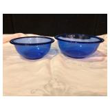 Pyrex 322 Cobalt Blue Mixing Bowls Pair
