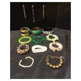 Vintage Costume Bracelet and Earring Group