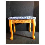 Vintage Oak Queen Anne Style Footstool