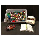 LEGO Brick Tub With Built Pieces