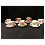 Mixed Bone China Teacup and Saucer Lot