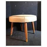 Mid Century Modern Vinyl Footstool