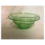 Hazel Atlas Green Depression Glass Bowl