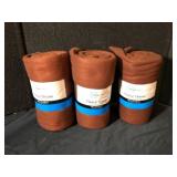 Mainstays Brown Fleece Throws Lot of 3