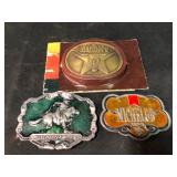 Vintage Marlboro Winchester Michelob Buckles