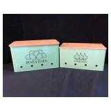 Farmhouse Metal Potato and Onion Storage Bins