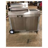Straubel Stone Steelman Stainless Gas Grill Cart