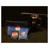 Pepsi Cooler Bag Koozies and Dew Tumbler