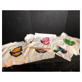 Vintage Embroidered Butterfly Textile Lot