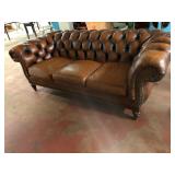 Hancock and Moore Leather Chesterfield Sofa