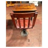 Antique Schoolhouse Desk Cast Iron Folding Seat