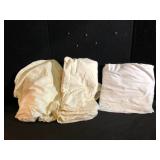Full Size Bed Sheets Lot White and Cream