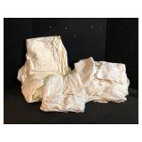 Full Size Bed Sheets Lot Cream and White