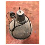 Grey Hammered Paint Dome Pendant Lamp