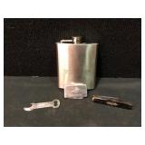 Gentleman Pocket Knife Flask and Buckle Lot