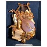 Syroco 7236 Gold Musical Wall Plaque 1971