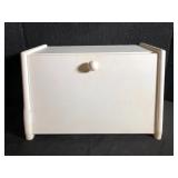 Small Wooden Storage Box with Tilt Front