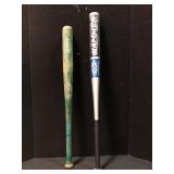 Baseball Bat Lot Easton Aluminum and Wood