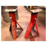 Heavy-Duty Red Pin Jack Stands Lot of 2