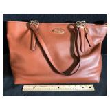 Coach Brown Leather Tote Bag Gold Hardware