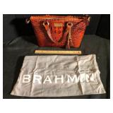 Brahmin Mini Asher Pecan Melbourne Croc Tote