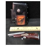 Butane Lighter Pistol and Leather Case