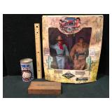 Lone Ranger Tonto Figures and Whoop Ass Can