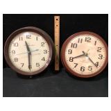 Lot of 2 GE Industrial Wall Clocks