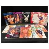 Vintage Playboy Magazines Lot of 11