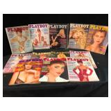 Vintage Playboy Magazines Lot of 9