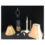 Table Lamps Lot with River Rock Lamp