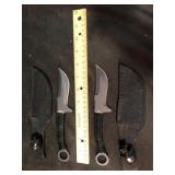 Tactical Fixed-Blade Knives with Sheath Lot