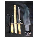 Frost Cutlery Bone Handle Knives Lot