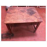 Antique Quarter Sawn Oak Library Table 1900