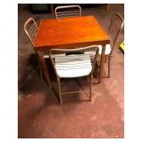 Cosco Wood Folding Card Table Set 5 Piece