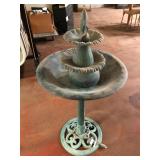 Alpine 3-Tier Pedestal Fountain Birdbath 43in