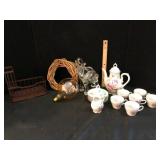Vintage Japan Porcelain Tea Set and Home Decor