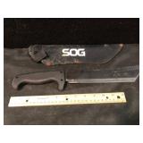 SOG SOGfari Machete with Sawback and Sheath