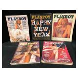 Vintage Playboy Magazines Lot of 6