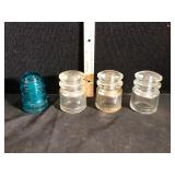 Vintage Hemingray Glass Insulators Lot of 9