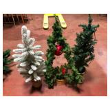 Artificial Christmas Trees and Decor Lot