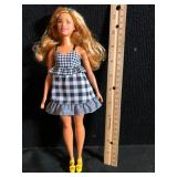Barbie Doll Black White Gingham Dress