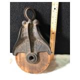 Vintage Myers O.K. Cast Iron Barn Pulley