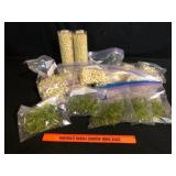 Lot of Craft Faux Pearl and Green Beads