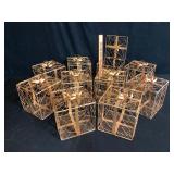 Lot of 11 Gold Wire Gift Box Decorations